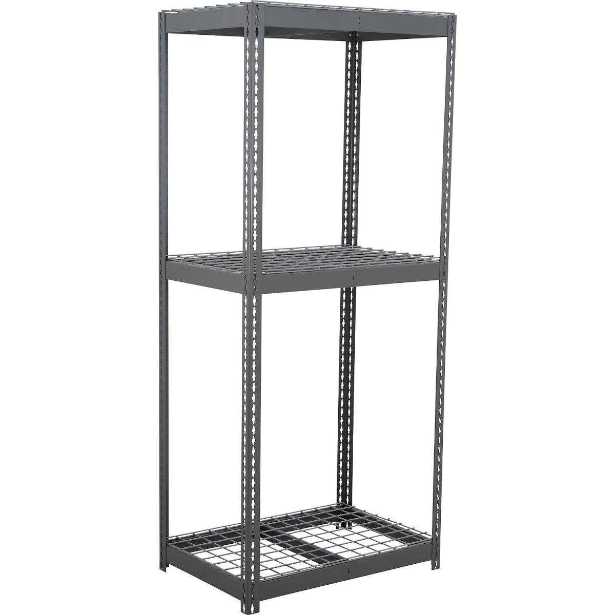 Heavy Duty Boltless Shelving - Gray - 48 x 24 x 60 in. - Wire Deck