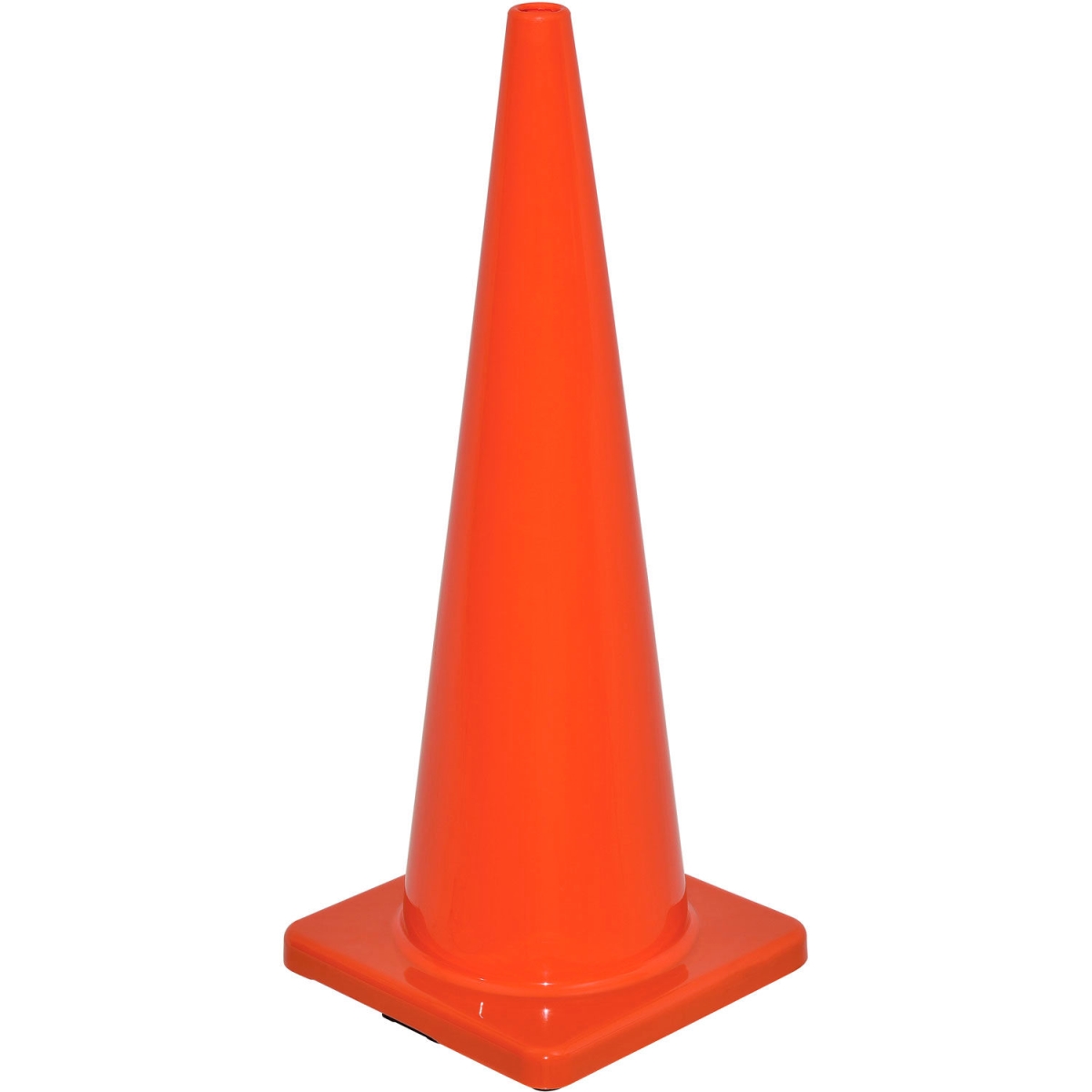 Global Industrial 708138 36 in. Traffic Cone - Non-Reflective - Solid Orange Base - 10 lbs