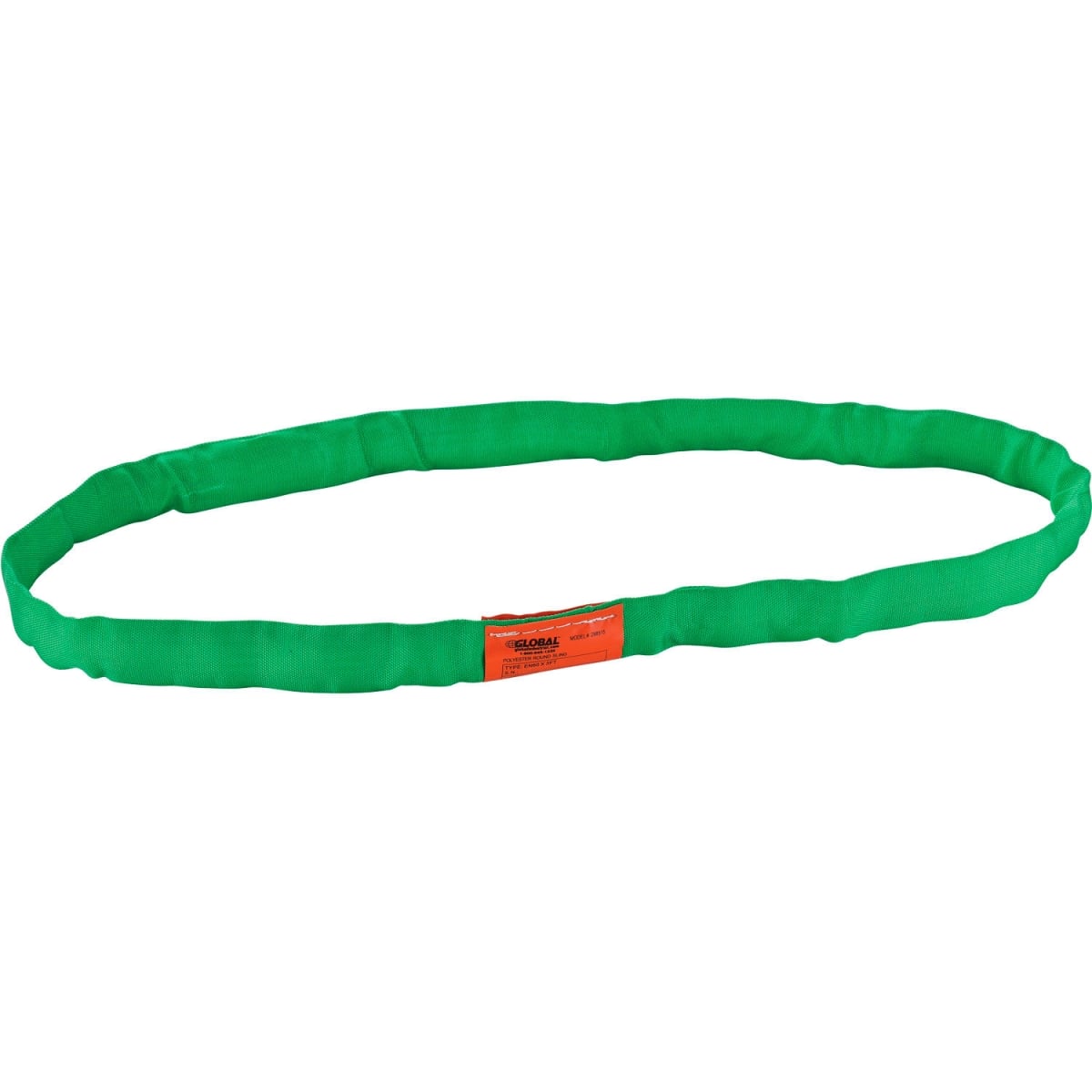 Global Industrial 298515 3 ft. Polyester Round Sling - Endless - Green - 5300-4200-10600 lbs