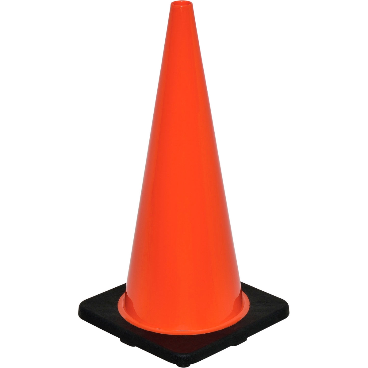 Global Industrial 708144 28 in. Traffic Cone - Non-Reflective - Black Base - 7 lbs