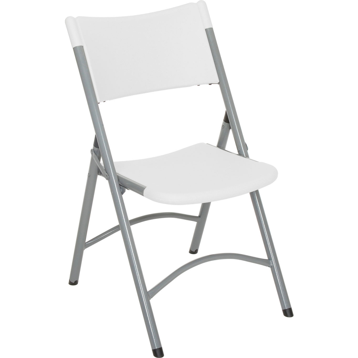 Picture of Global Industrial 695540 Interion Folding Chair with Mid Back - Resin - White & Gray