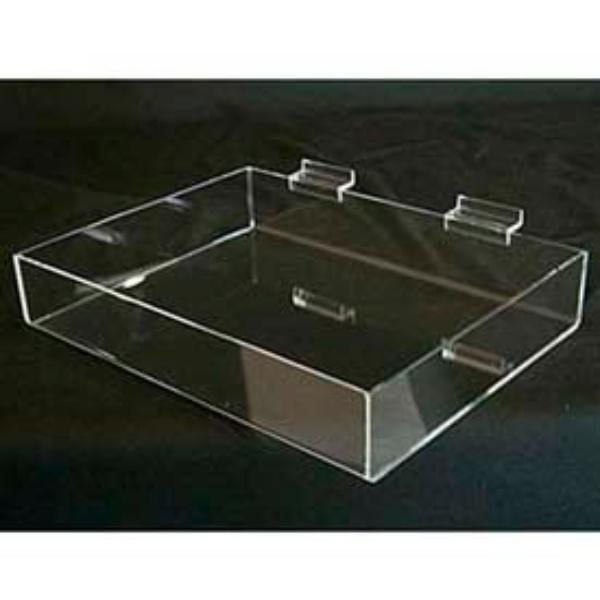B811929 0.187 in. Thickness Display Tray - Slatwall - 16 x 8 x 2 in. - Acrylic - Clear