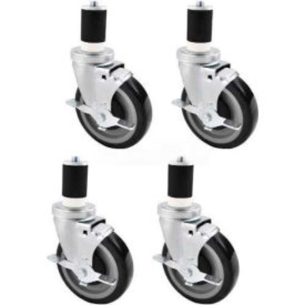 Picture of BK Resources B899545 Swivel Casters with Brakes for up to 72 in. Stainless Steel Workbenches