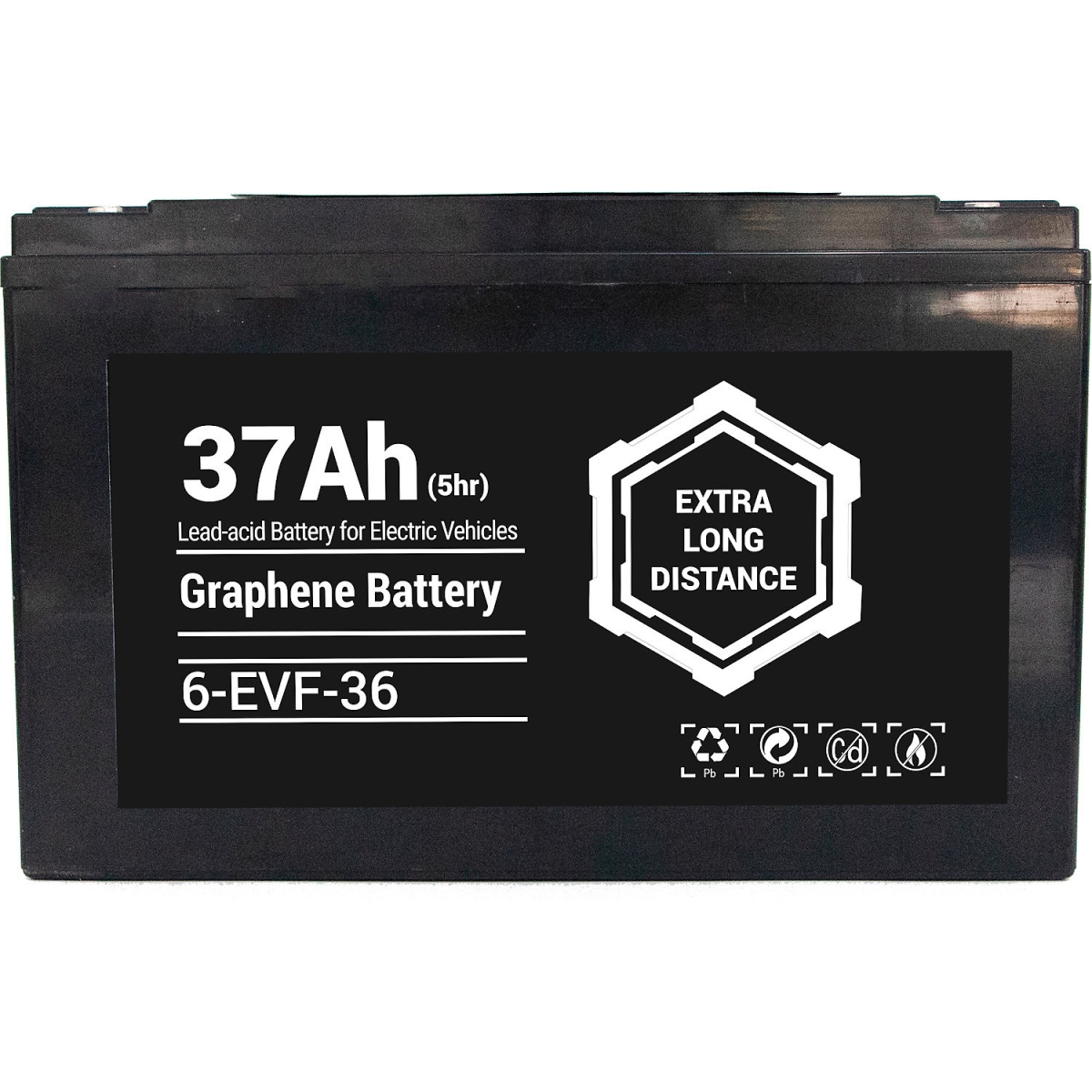 Global Industrial RP6587 Replacement Battery 12V 36AH AGM for Floor Scrubber 641751 - Pack of 2