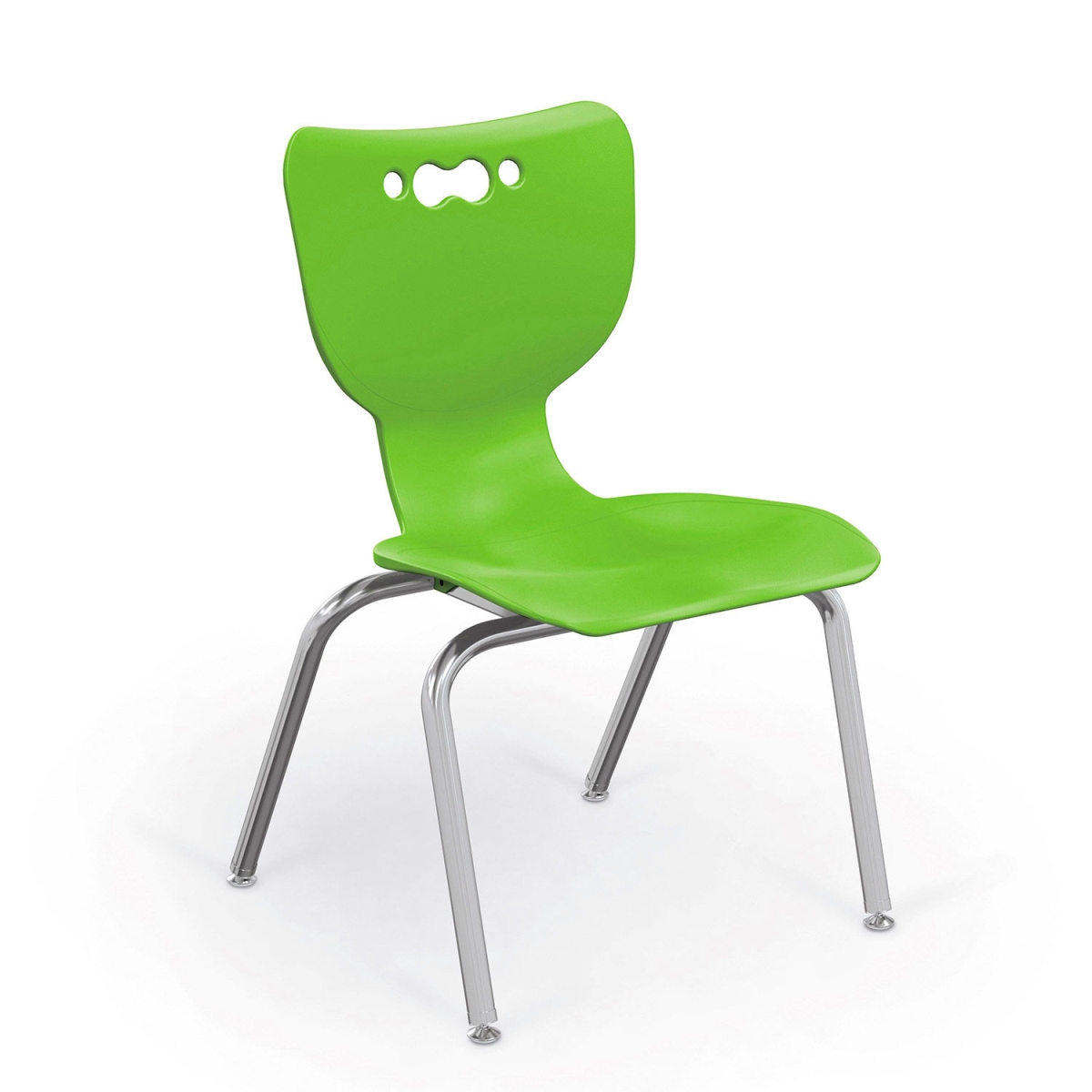 Picture of Balt B2300669 Hierarchy 14 in. Plastic Classroom Chair&#44; Chrome - Green
