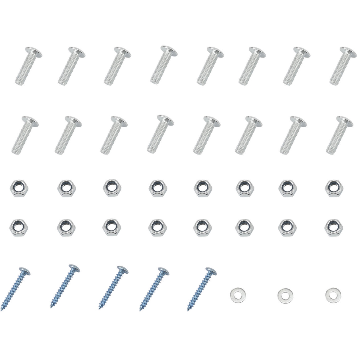 Picture of Global Industrial RP1003 Leg Hardware for Plastic Service Carts 16-Bolts - Nuts & Washers