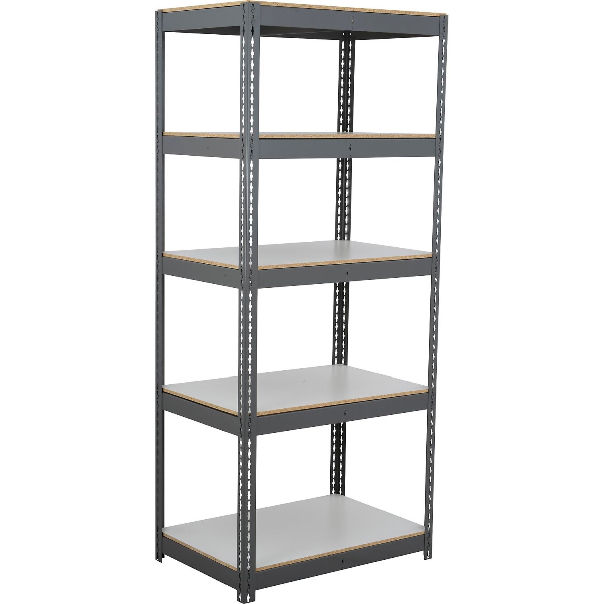 Global Industrial BD18366L5 5 Shelf Extra Heavy Duty Boltless Shelving Starter, Laminate Deck - Gray - 36 x 18 x 60 in.
