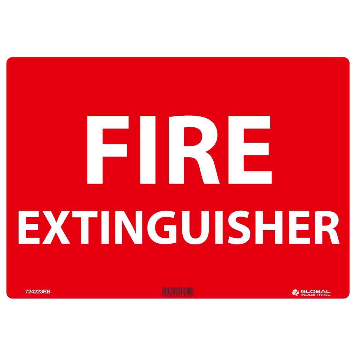 Global Industrial B2332440 Fire Extinguisher Sign - Rigid Plastic - 10 x 14 in.