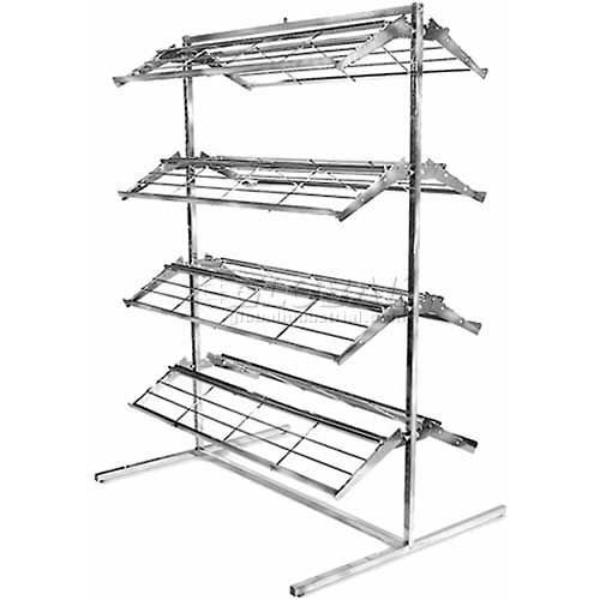 Picture of Amko Displays B1224155 Folding Shoe Rack for Easy Storage - Chrome - 8 Shelves - Silver