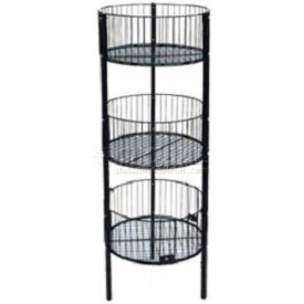 B811955 3-Tier Bin - 18 x 45 in. - Metal - Black