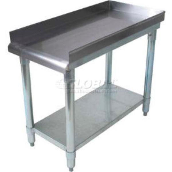 Picture of Bk Resources B899498 Equipment Stand with Galvanized Steel Shelf - 18 Gauge 430 Stainless Steel Top - 19 x 30 in. - Silver