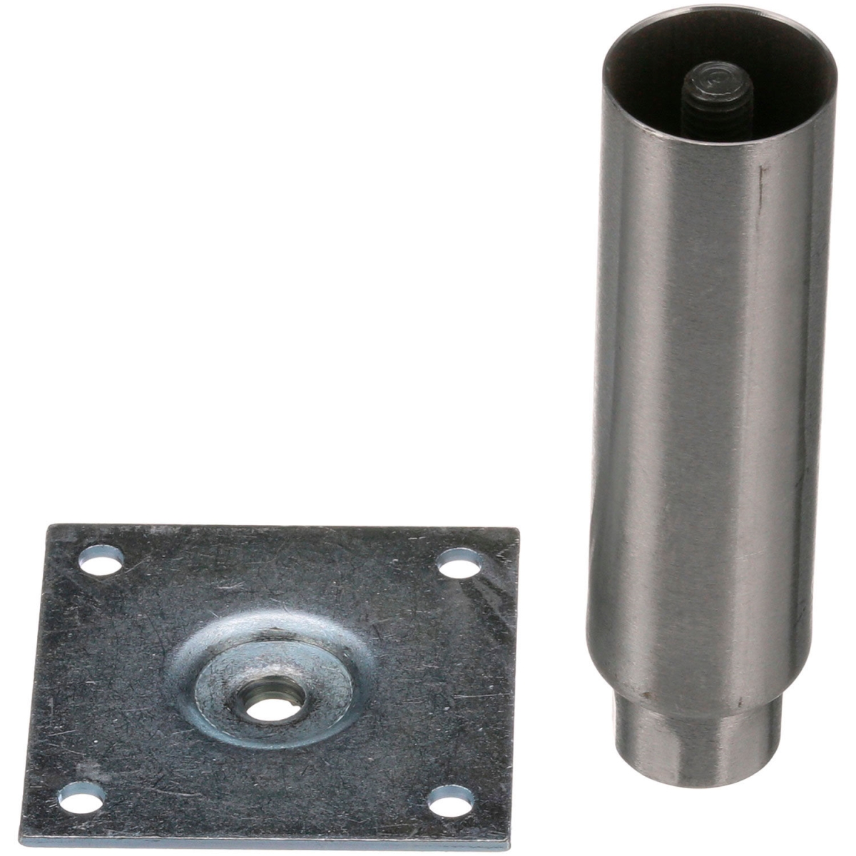 B2950388 6 in. 26-2441 Stainless Steel Plate Mount Adjustable Equipment Leg - 3.5 in.