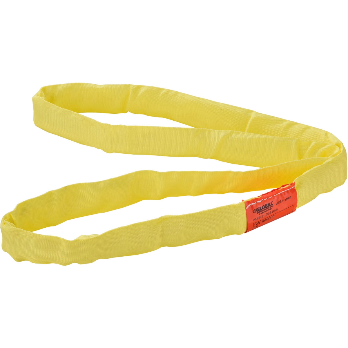 Picture of Global Industrial 298496 Polyester Round Sling - Endless - Yellow - 4 ft. x 1.5 in - 8400-6700-16800 lbs