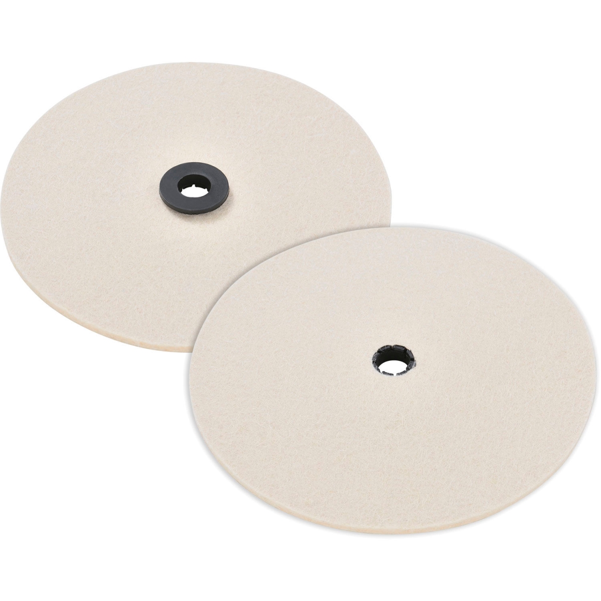 Global Industrial 641379 Replacement Felt Pads for Mini Floor Scrubber - White - Pack of 2