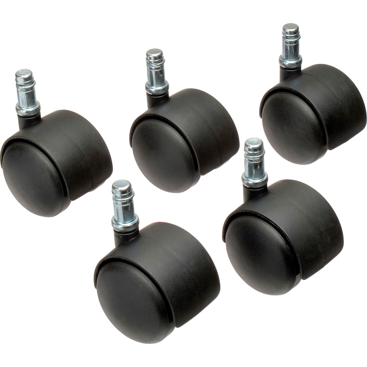 Global Industrial RP2023 Interion 50 mm Regular Casters - Black - 5 Piece