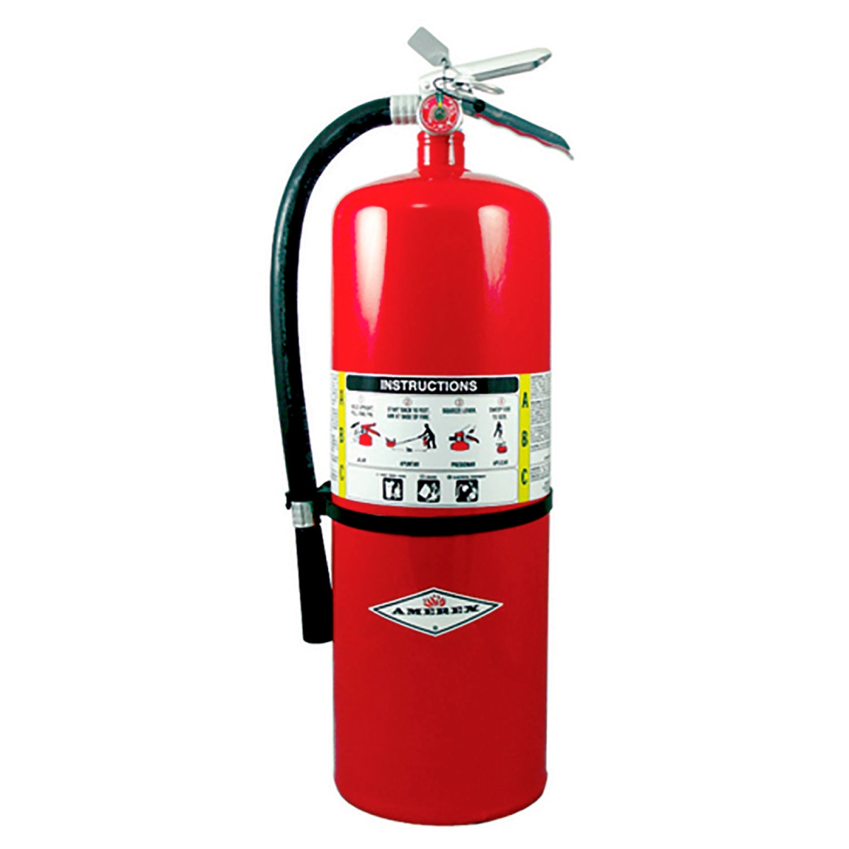 B2680340 Dry Chemical Fire Extinguisher - Wall Mount - Type ABC - Red - 20 lbs