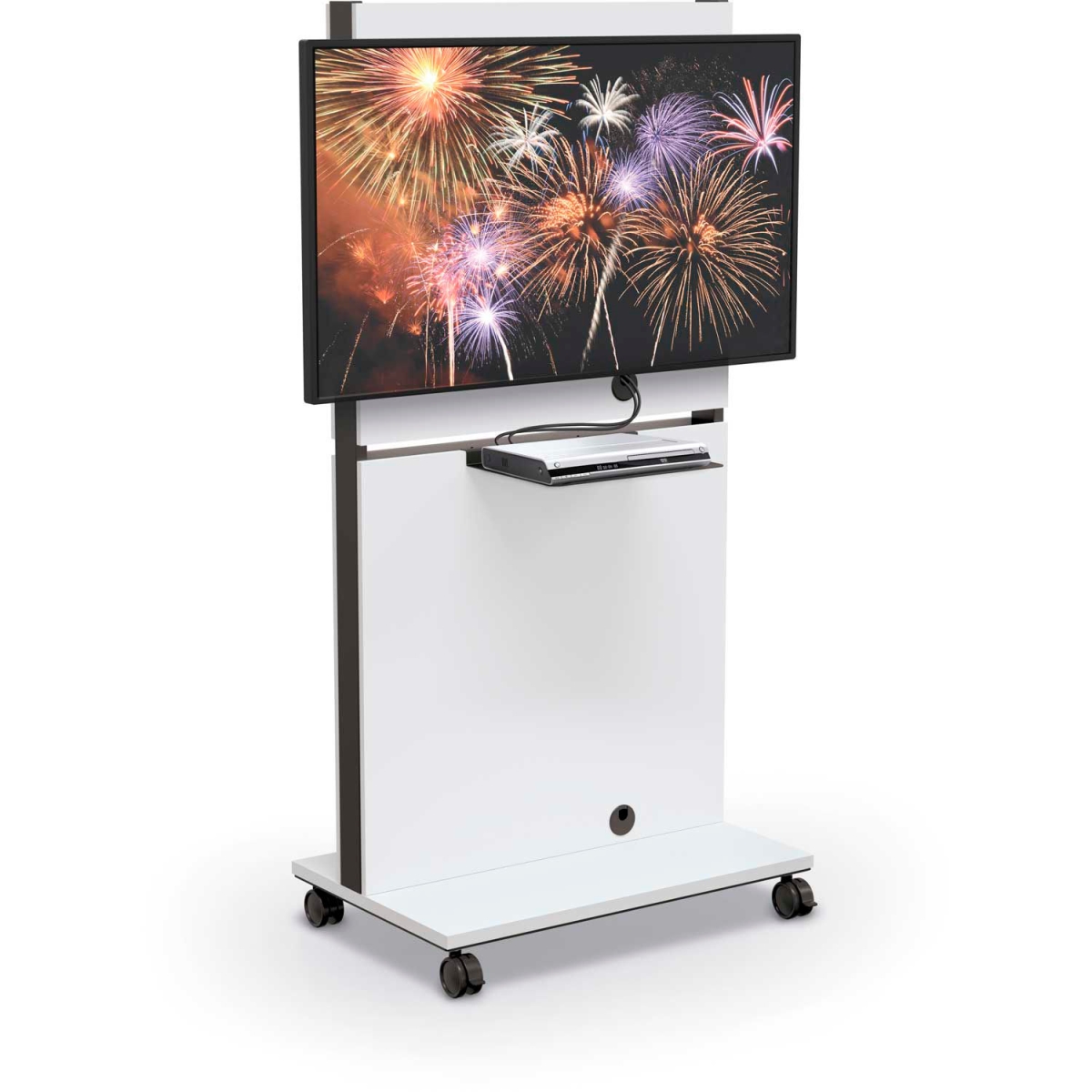 B3035297 MooreCo MediaSpace Flat Panel Cart - White