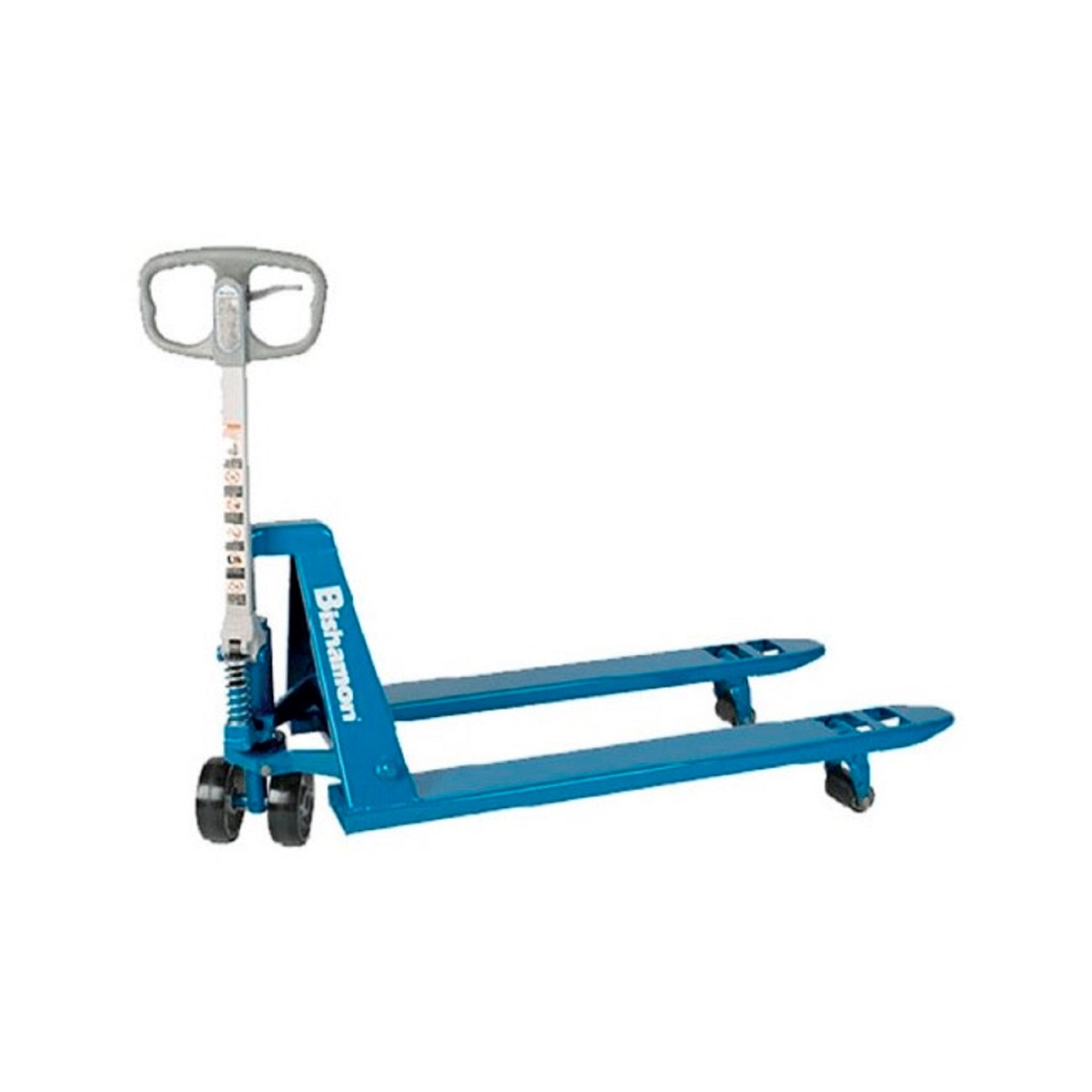 Picture of Bishamon 7124608 27 x 48 in. Forks Label Manual Pallet Jack - Blue - 5500 lbs