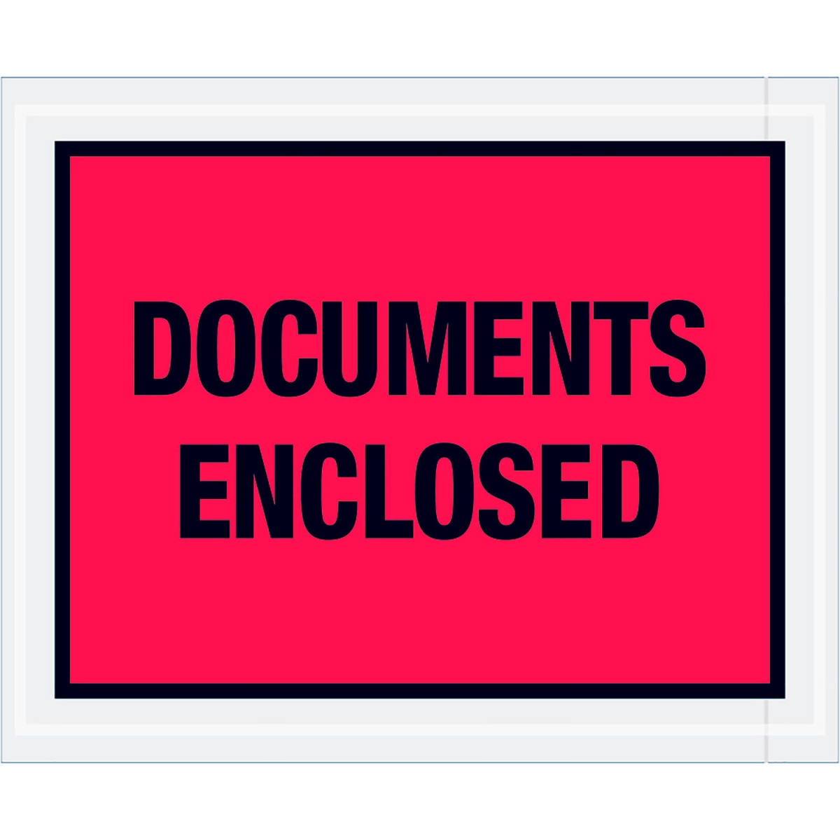 B2208042 Full Face Envelopes - Documents Enclosed Print - 5.5 x 4.5 in. - Red - Pack of 1000