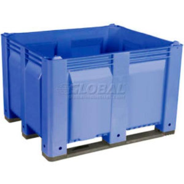 Picture of Decade Products 652755BL Solid Wall Pallet Container - Long Side Runners - 48 x 40 x 31 in. - Blue - 1500 lbs