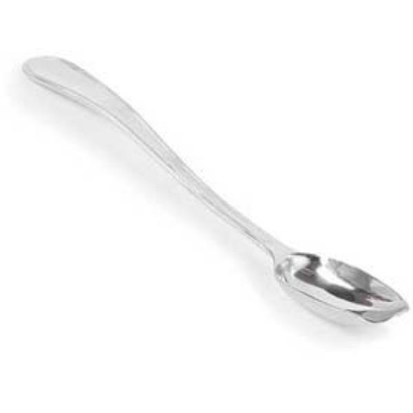 Picture of Carlisle Sanitary Maintenance B632379 9.25 in. 604460 Stainless Steel Aria Solid Spoon - Silver