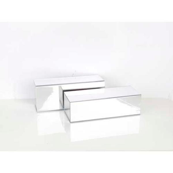 B1620027 Mirror Shoe Display - 10 x 4 x 3 in. - Clear