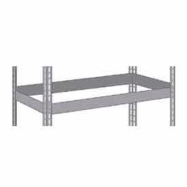 Global Industrial USBD1248N Double Rivet Additional Shelf - No Deck, Gray - 48 x 12 in.