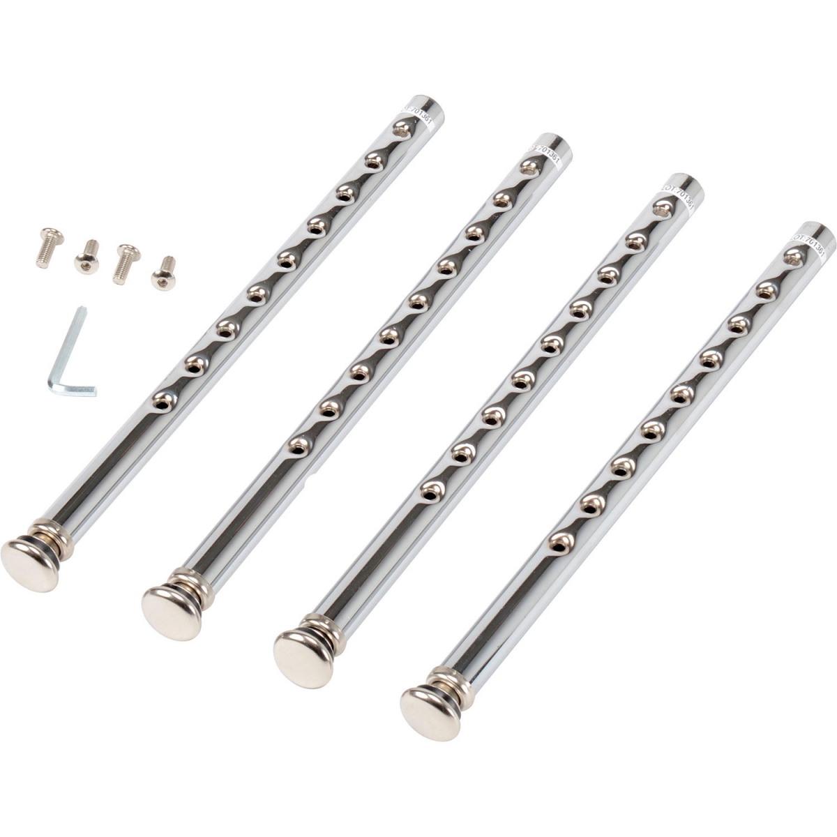 Global Industrial 4120300 Interion Adjustable Height Legs for Shop Stools - Chrome