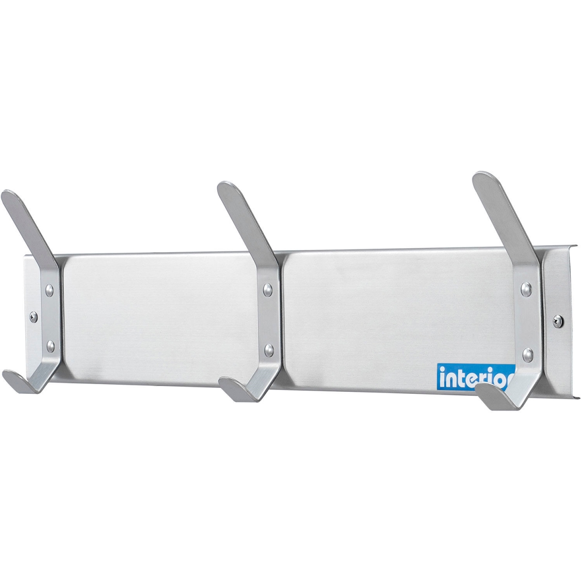 Global Industrial 695714 Interion 24 in. Coat Rack with 3 Hooks - Silver