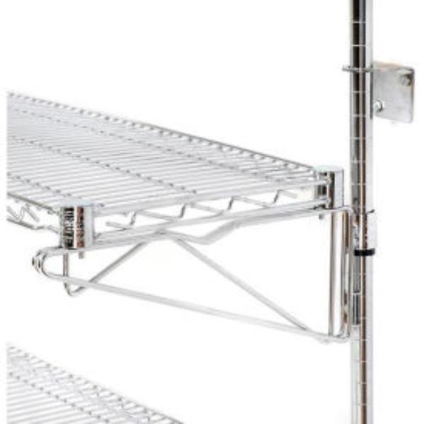 Global Industrial B1137060G Nexel Poly-Green Adjustable Wall Mount Additional Wire Shelf Level Starter - 42 x 14 in.