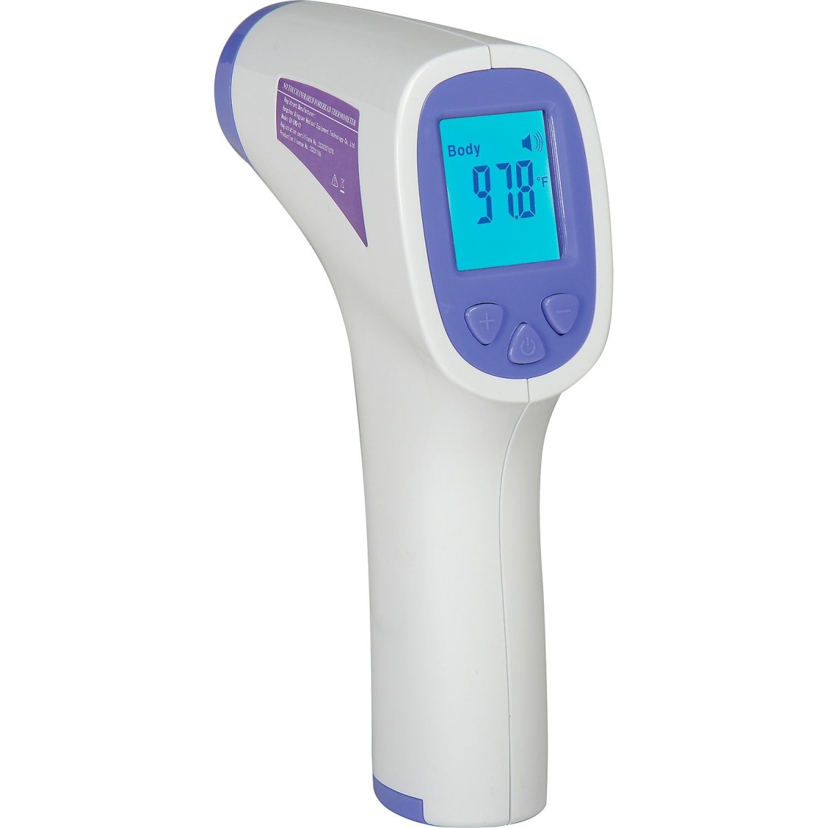 Picture of Global Industrial 695746 Non-Contact Digital Infrared Forehead Thermometer - White
