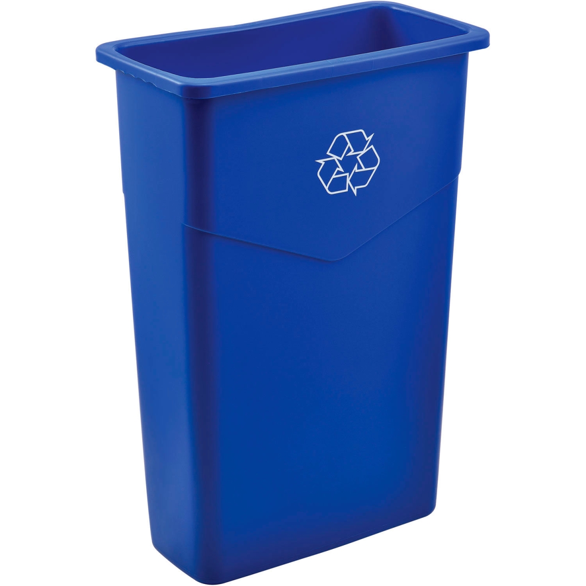 Global Industrial 261902RBL Slim Recycling Can - 23 gal - Blue