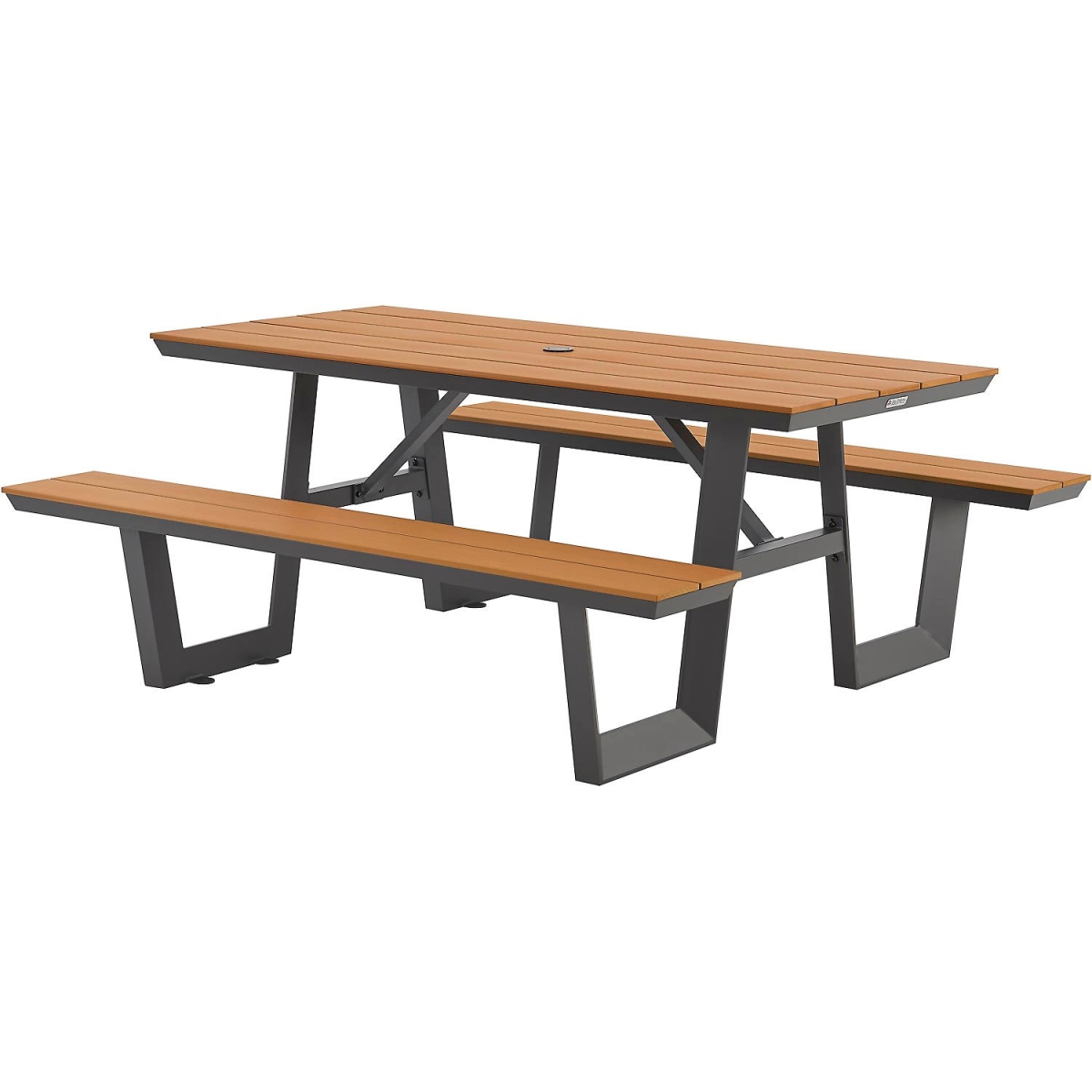 Urban Plastic Picnic Table - Tan - 6 ft - Durable Aluminum Frame