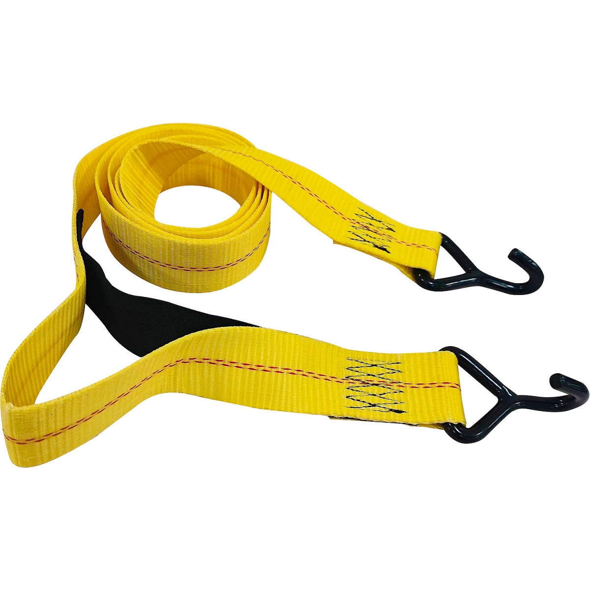 Global Industrial 412399 Pallet Rack Safety Strap for 120 in. Bay - J Hook Attachment - Yellow