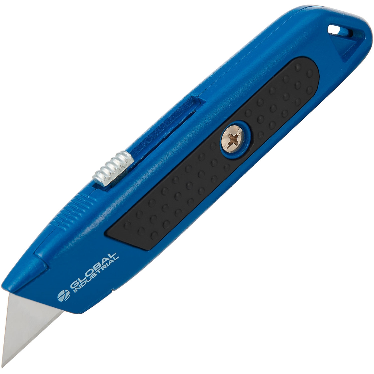 Picture of Global Industrial 338337 Utility Knife - Retractable Blade & Multi-Stop Actuator - Blue