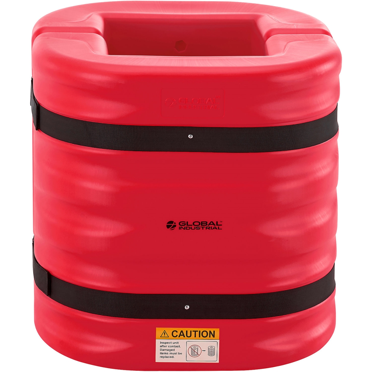 Global Industrial 670830RD Column Protector - 12 in. Opening - 24 in. High - Red