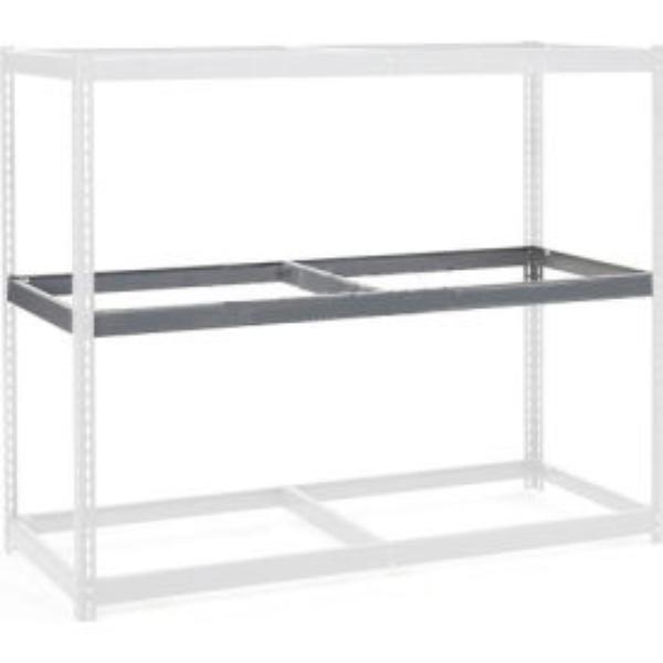 Global Industrial USBD2460N Double Rivet Additional Shelf - No Deck, Gray - 60 x 24 in.