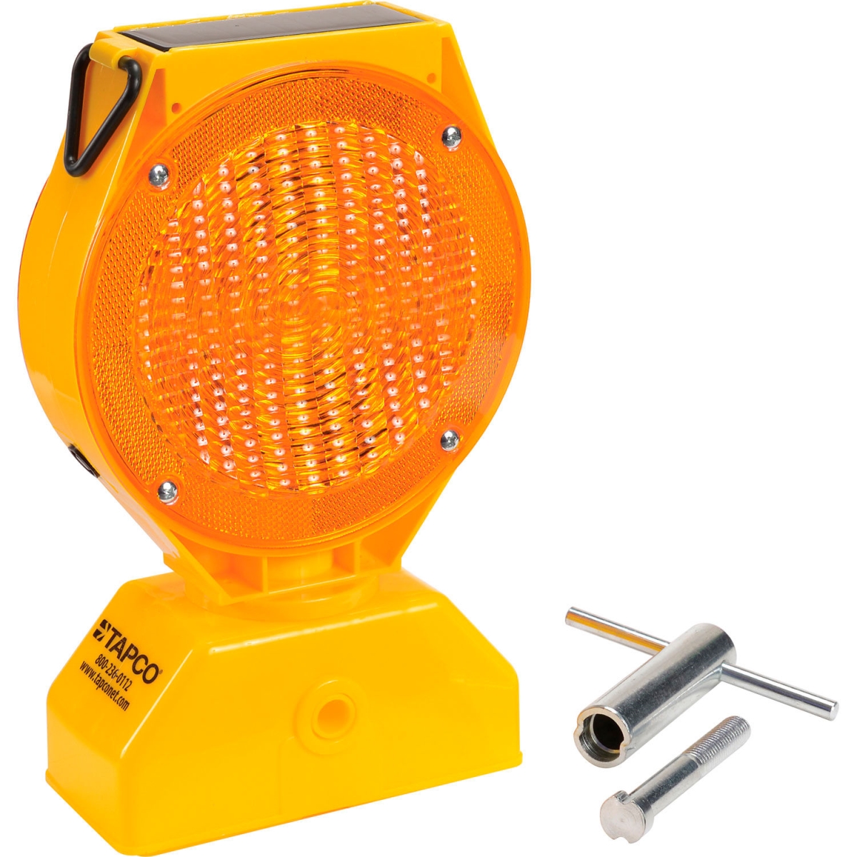 1575900 5785469 Individual Solar LED Barricade Light Amber 3-Way On & Off Switch