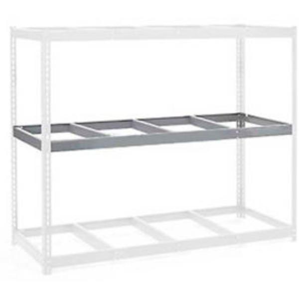 Global Industrial USBD4872N Double Rivet Additional Shelf - No Deck, Gray - 72 x 48 in.