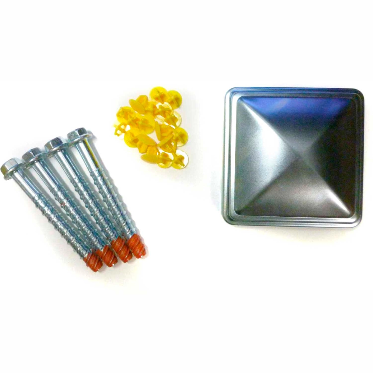 4201500 Single & Double Rail Post Hardware Kit - Gray