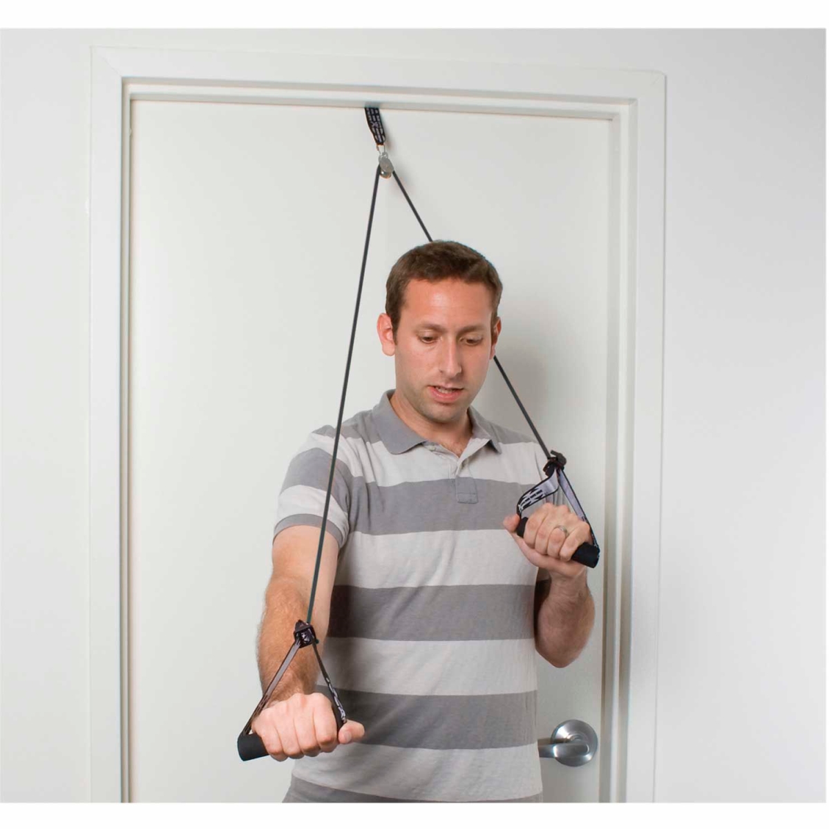 B2188280 CanDo Shoulder Pulley Exerciser with Tubing & Handles - Black - X-Heavy