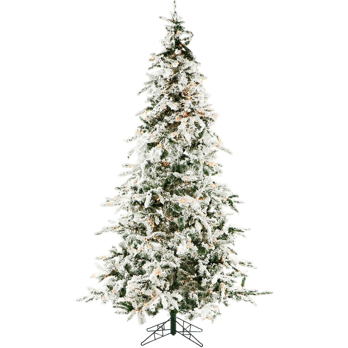 Christmas Time Artificial Tree - 7.5 ft. White Pine - Clear LED Lights