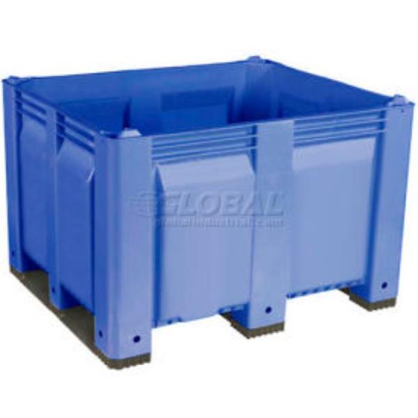 Picture of Decade Products 442743BL Solid Wall Pallet Container - Short Side Runners - 48 x 40 x 31 in. - Blue - 1500 lbs