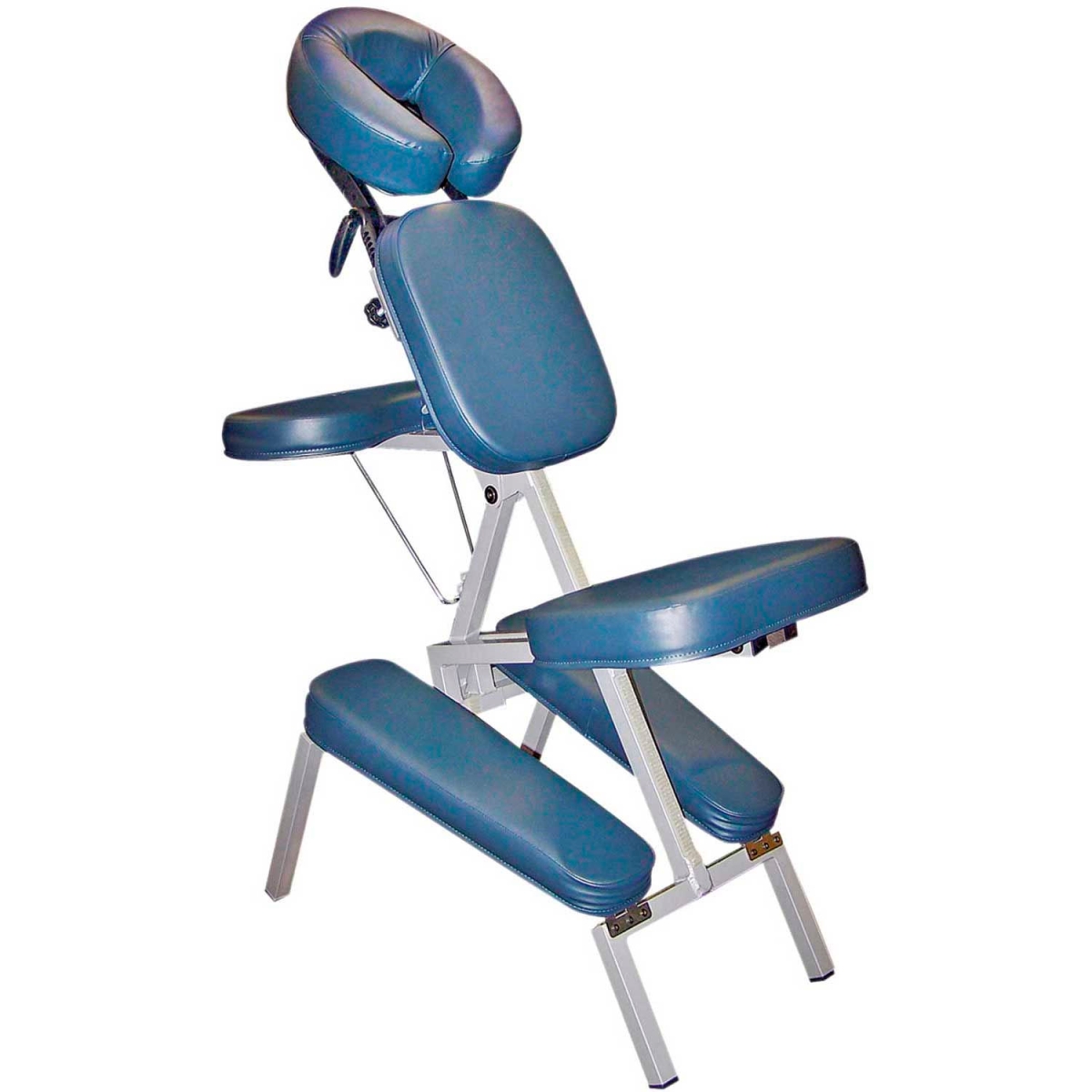 Picture of Fabrication Enterprises B2136780 Portable Massage Chair - Blue Vinyl Upholstery - 500 lbs