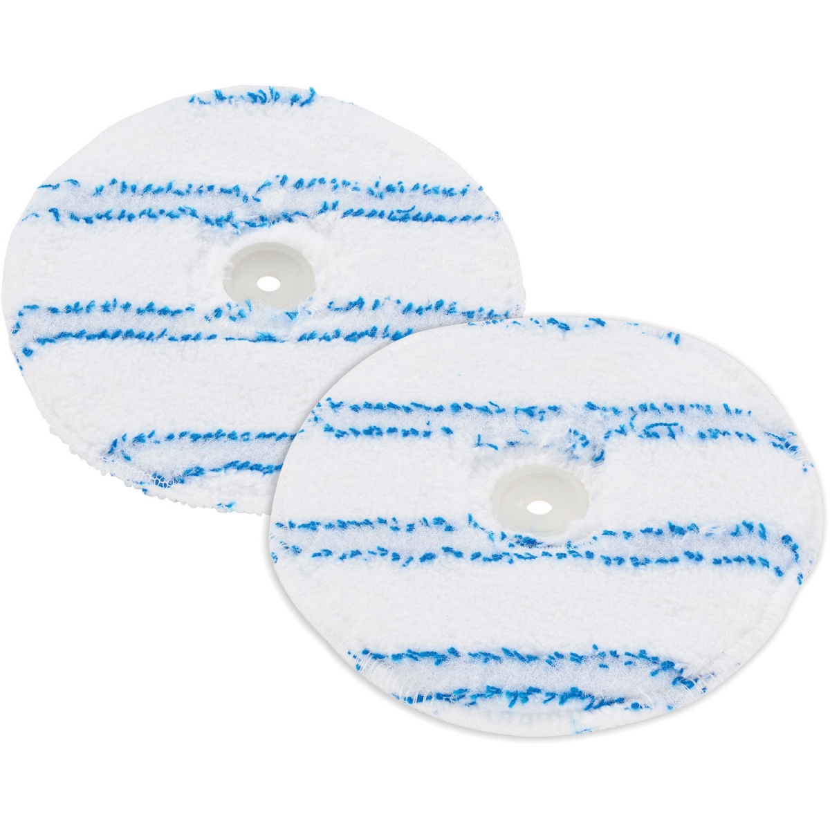 Global Industrial 641377 Replacement Microfiber Pads for Mini Floor Scrubber - White - Pack of 2