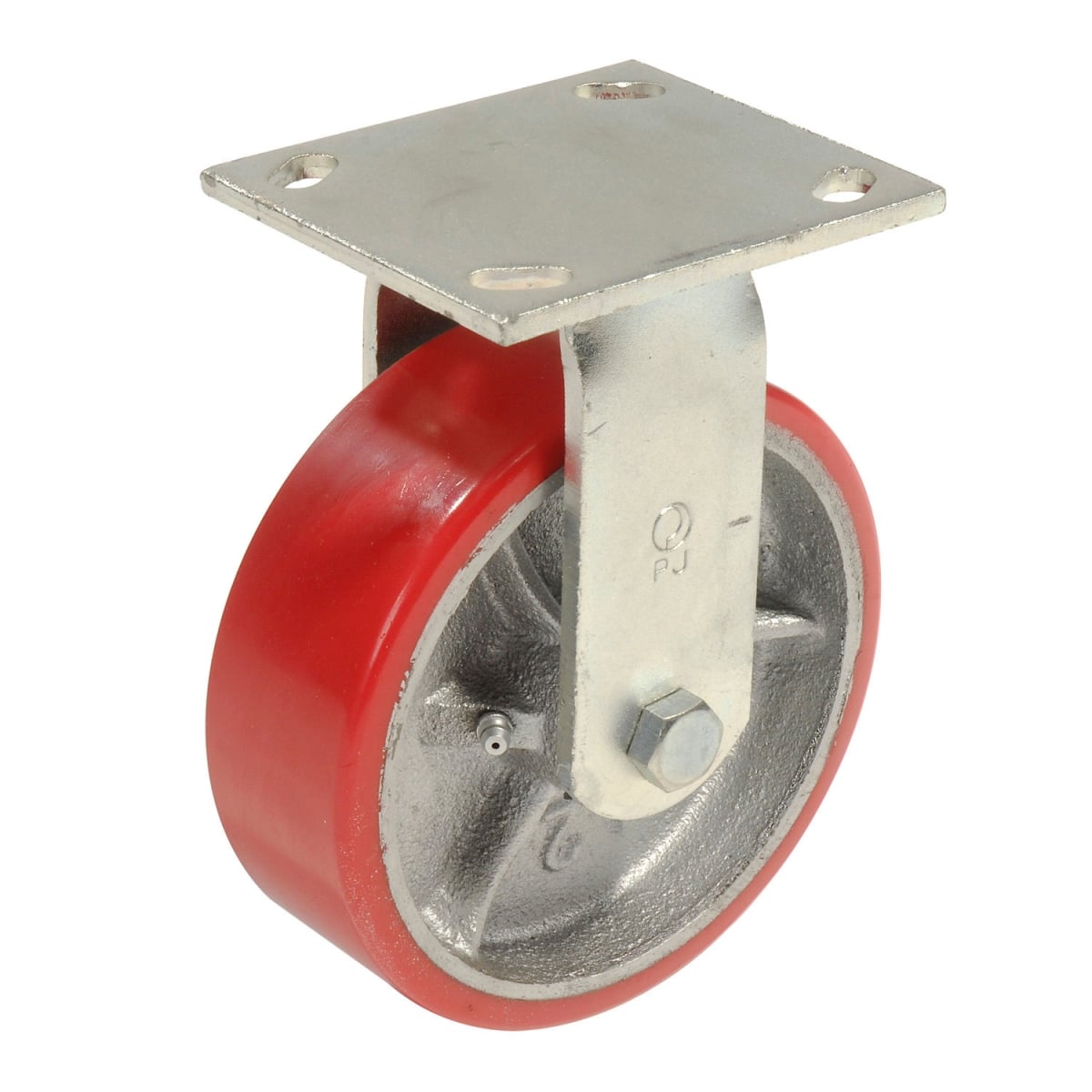 Global Industrial 601220 Heavy Duty Rigid Plate Caster - 6 in. Polyurethane Wheel - 800 lbs