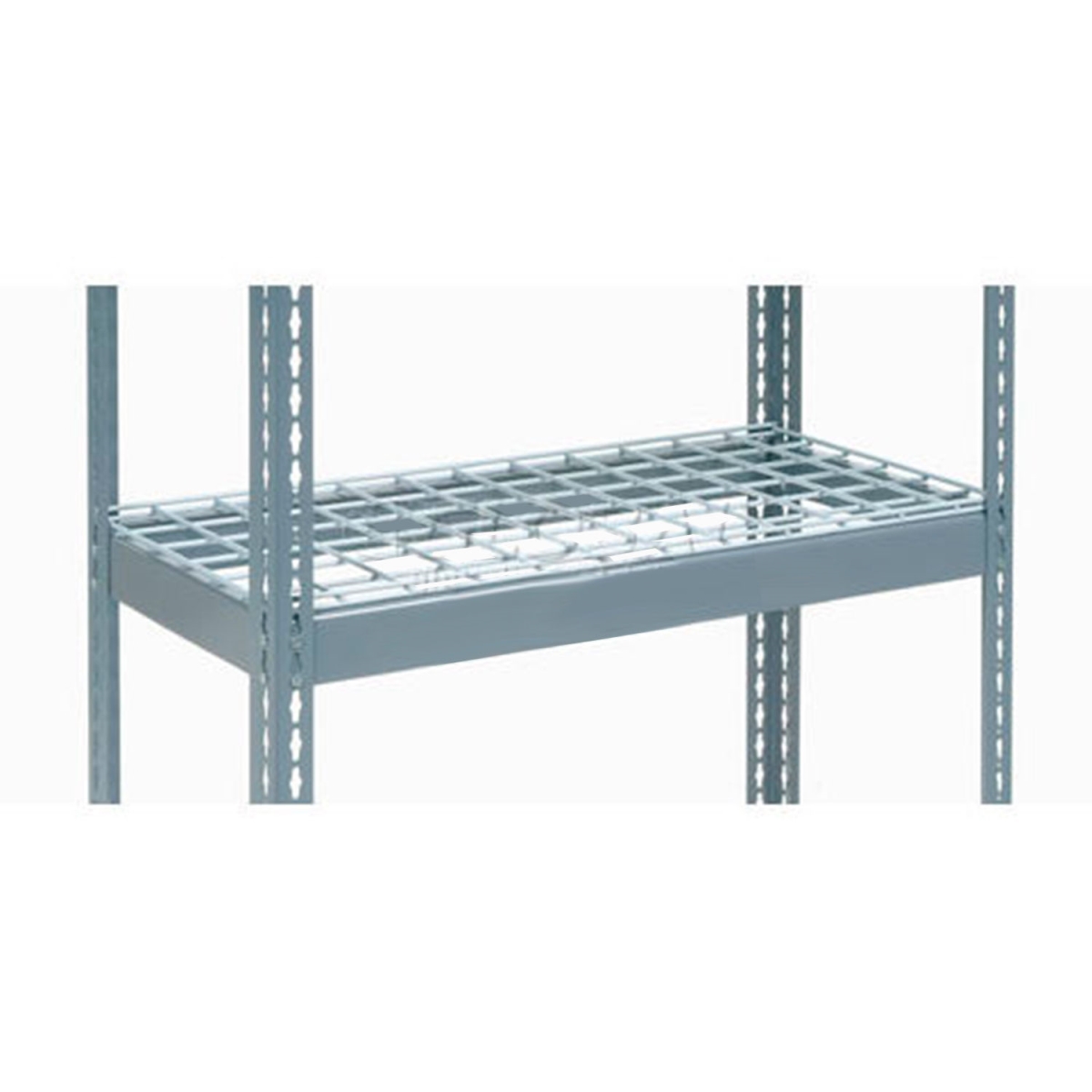 Global Industrial USBD1848R Double Rivet Additional Shelf - Wire Deck, Gray - 48 x 18 in.