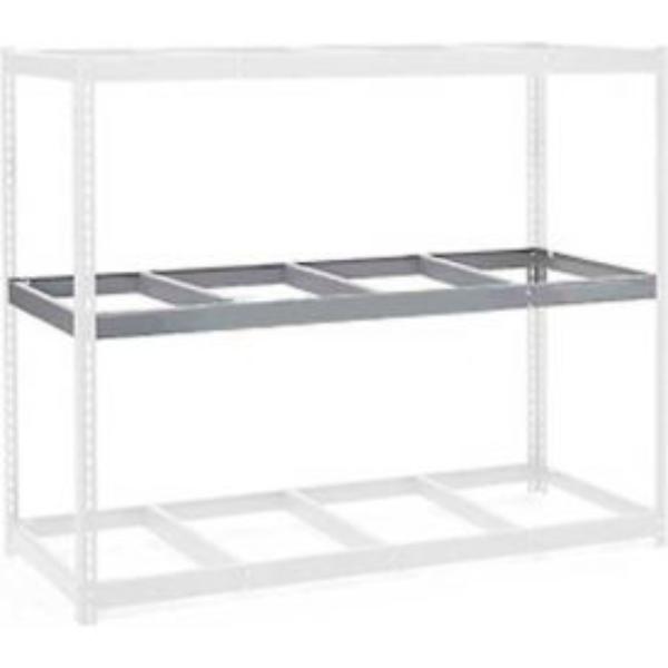 Global Industrial USBD2496N Double Rivet Additional Shelf - No Deck, Gray - 96 x 24 in.