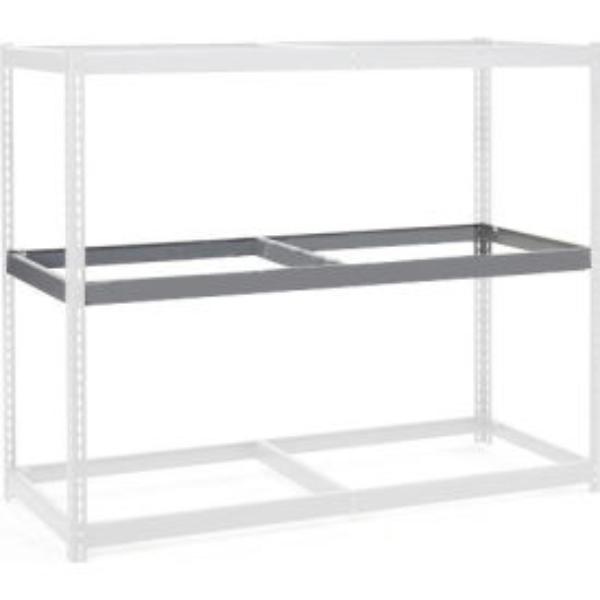 Global Industrial USBD3672N Double Rivet Additional Shelf - No Deck, Gray - 72 x 36 in.