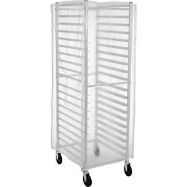 1613200 SRC-58-3Z Bakery Rack Cover Plastic 3 Zippers - Clear